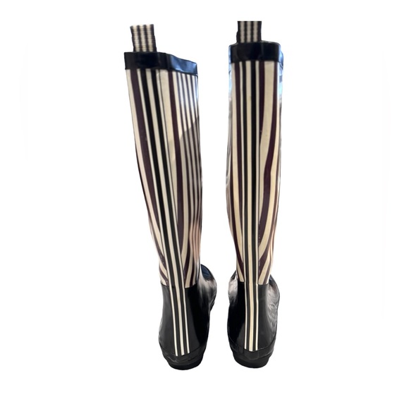 Henri Bendel Tall Signature Stripe Rain Boots Women's 9 - Picture 8 of 10